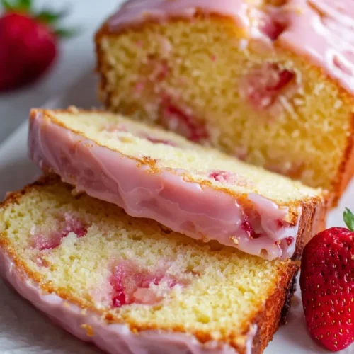 Moist Strawberry Pound Cake