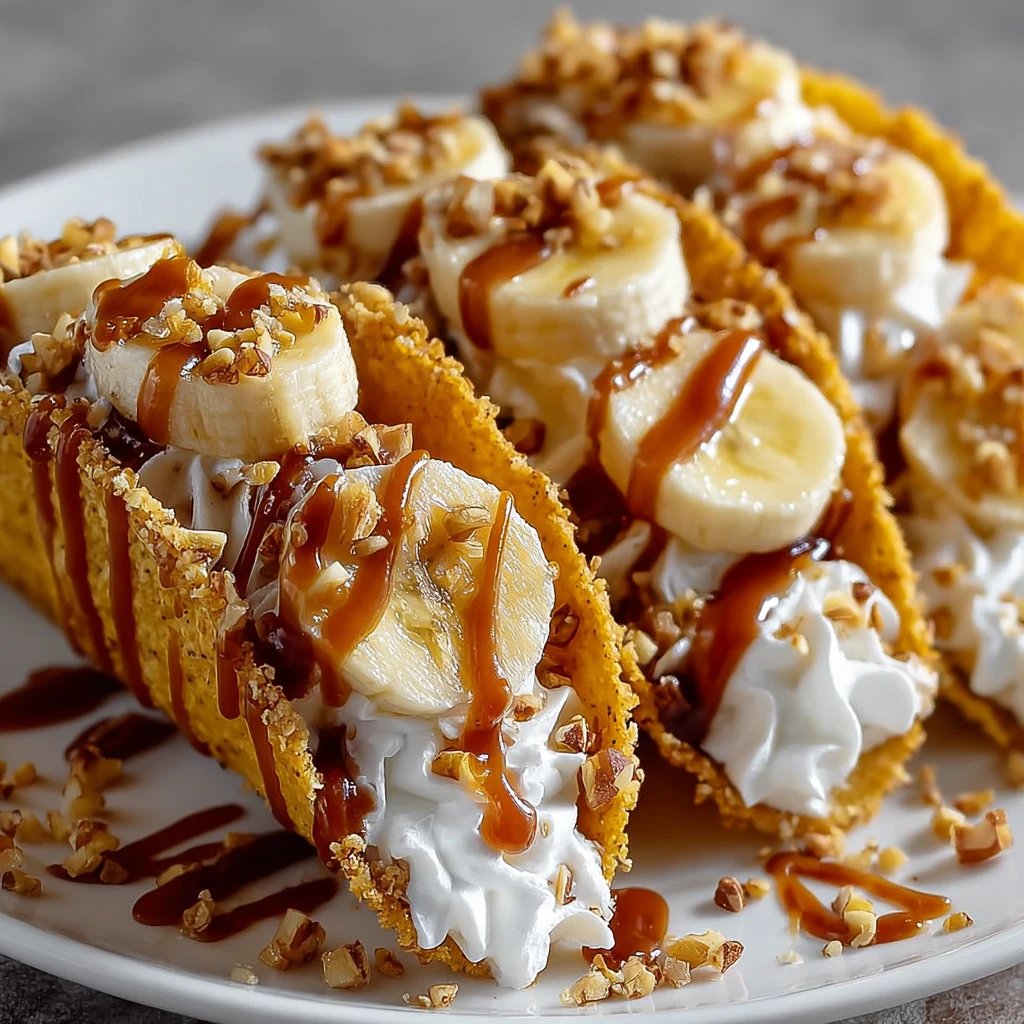 Caramel Banana Nuts Tacos
