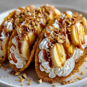 Caramel Banana Nuts Tacos