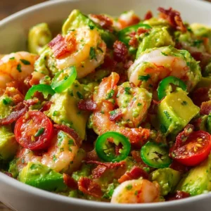 Avocado Shrimp Bacon Salad